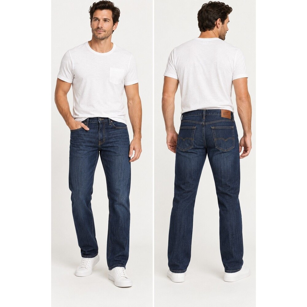 NWT Lucky Brand 361 Vintage Straight Jeans Men’s 32x30 Dark Wash Stretch Denim